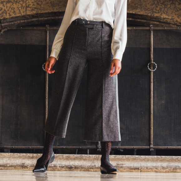 Wool Wide Leg Pant - Picture 4 of 5
